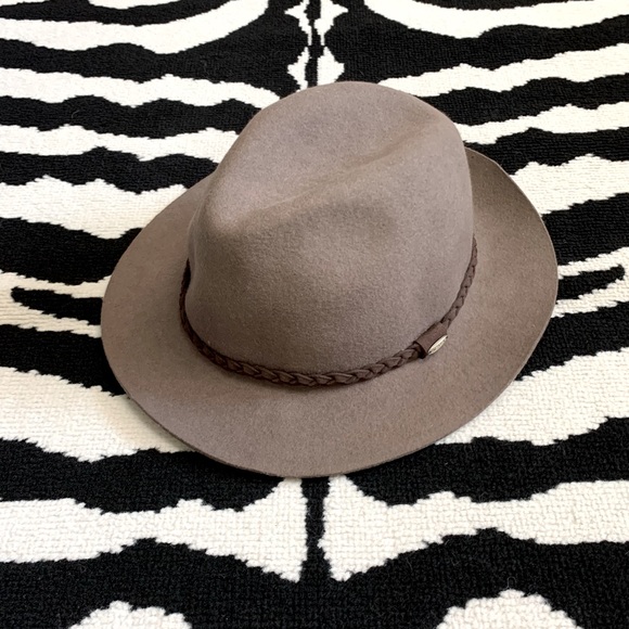 Scala Vintage Brown Wool Fedora Hat - Picture 3 of 10